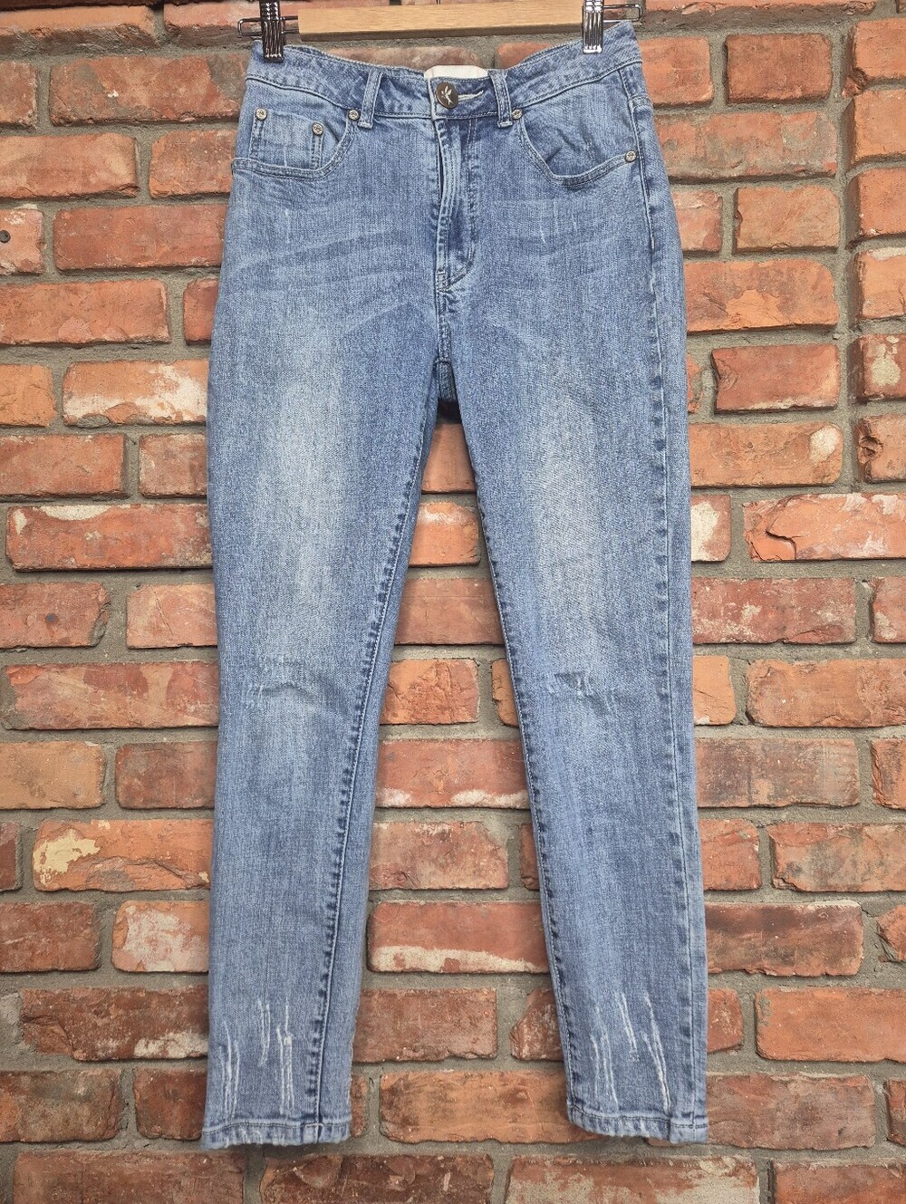 One Teaspoon Freebird II High Waist Skinny Jeans 26 Distressed Stretch
